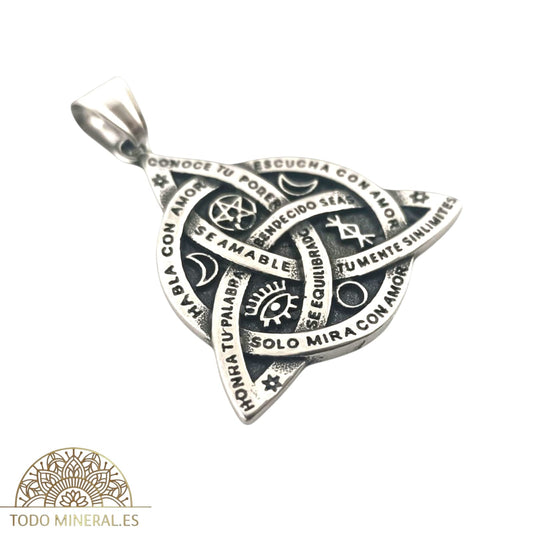 Colgante Triquetra Con Frases 37 mm 600103438-05 COLGANTE ACERO