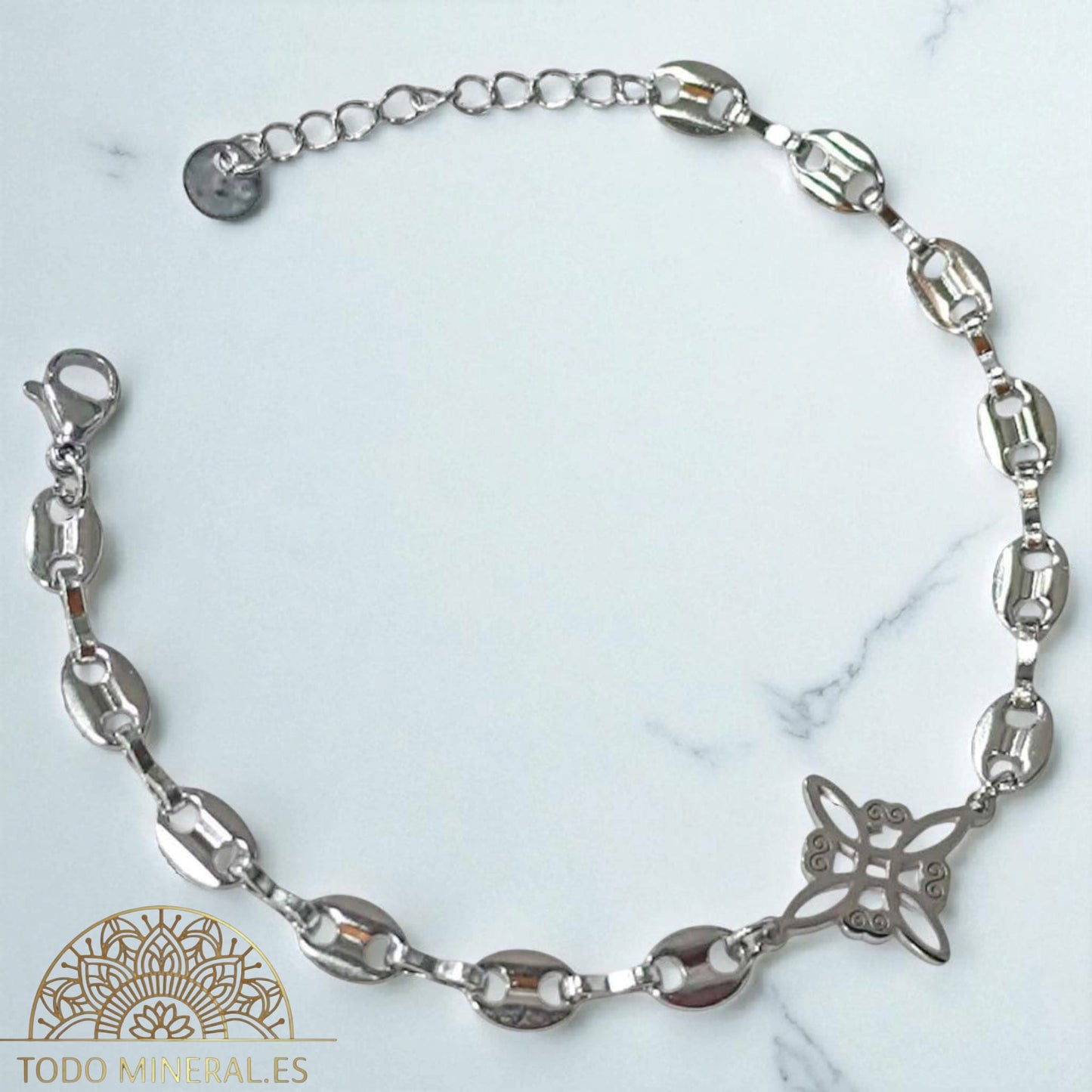 Pulsera Acero Dije Nudo De Bruja 17+3 cms Aprox 61676-03 PULSERA ACERO