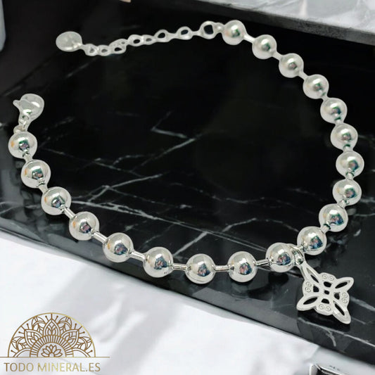 Pulsera Acero Dije Nudo De Bruja 17+3 cms Aprox 61676-07 PULSERA ACERO