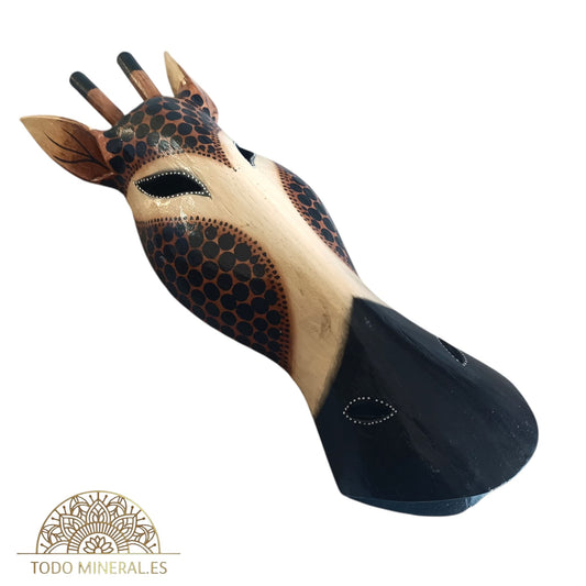 Figura Cabeza Jirafa En Madera Para Colgar 50 Cms Apox 20170054 TODOMINERAL