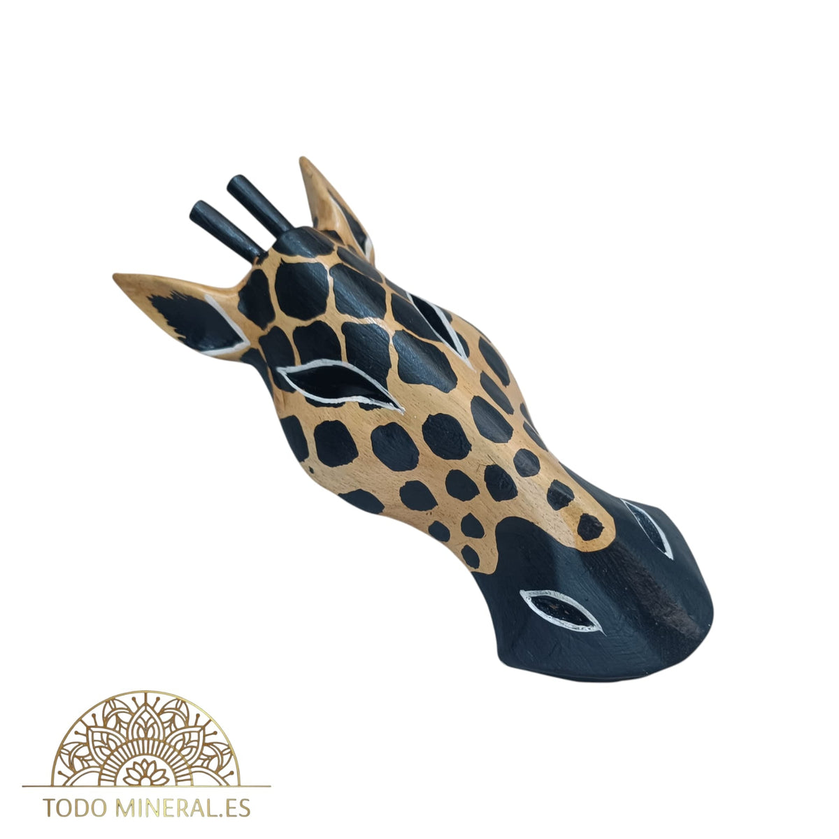 Figura Cabeza Jirafa En Madera Para Colgar 30 Cms Apox TODOMINERAL