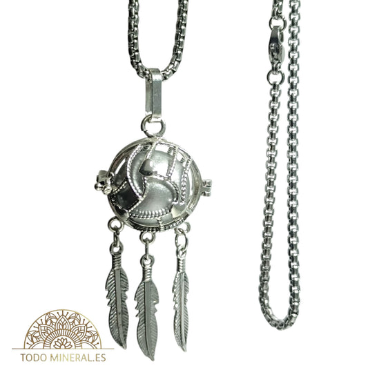 Llamador De Ángel Metal Con Cadena Acero 70 Cms 60928-17 LLAMADORES DE ANGELES