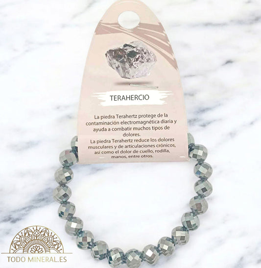 Pulsera Facetada 8 mm Piedra Natural Terahercio TODOMINERAL