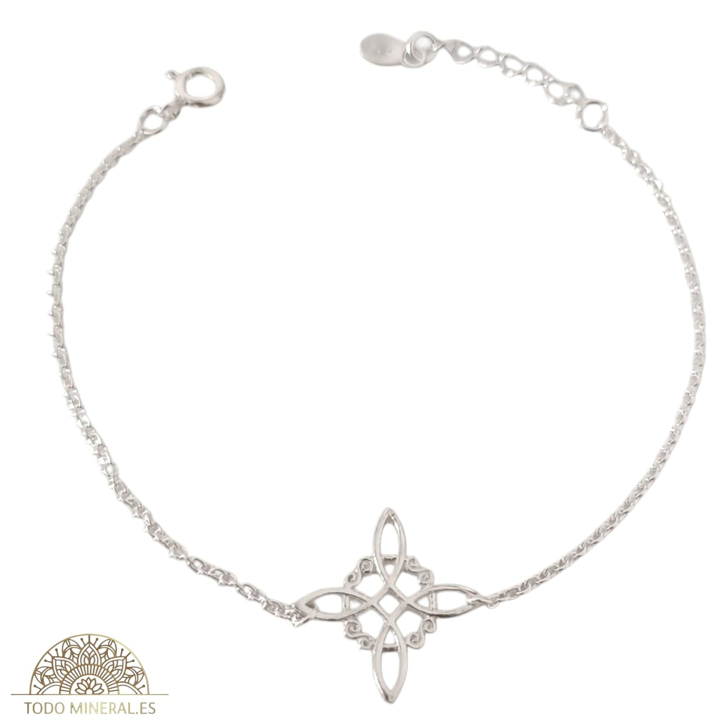 Pulsera Plata 925 Nudo De Brujas 18 Cms TODOMINERAL