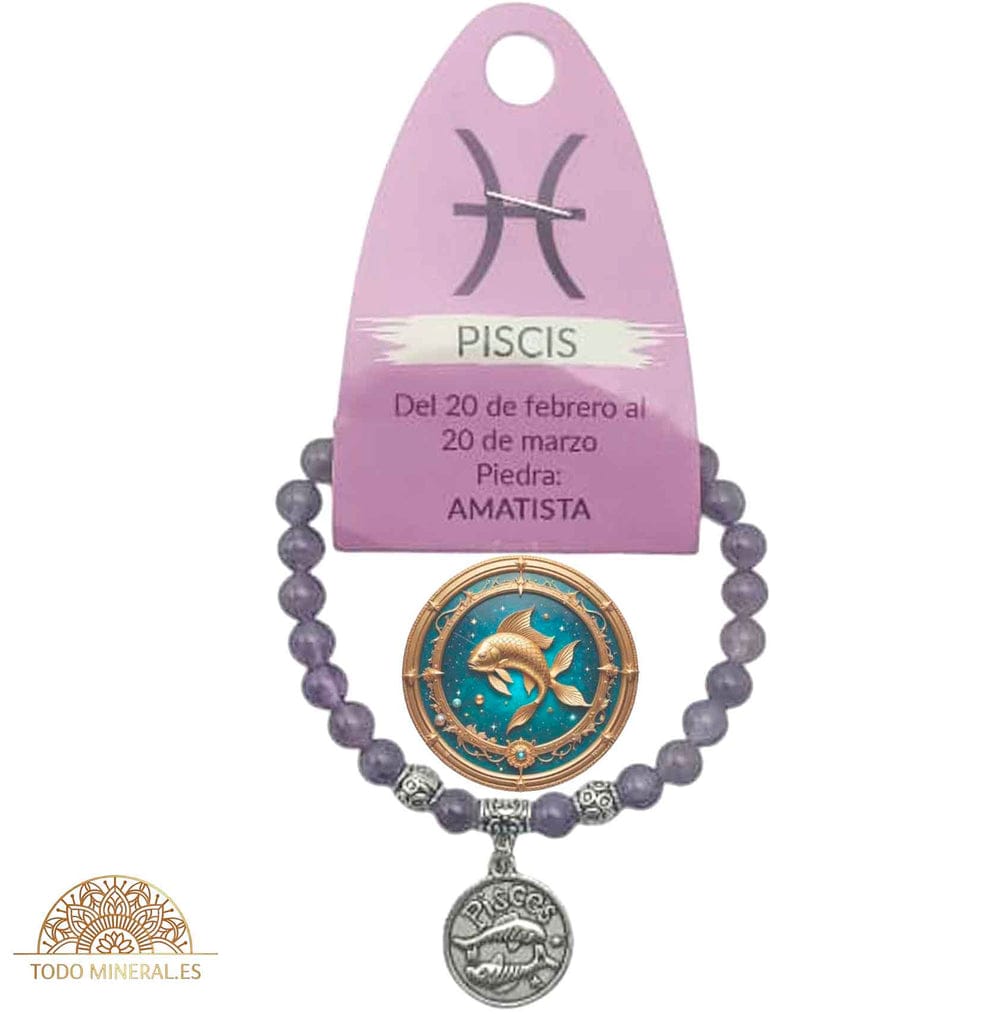 Pulsera Horóscopo Piscis Piedra 6 mm PULSERAS MINERALES