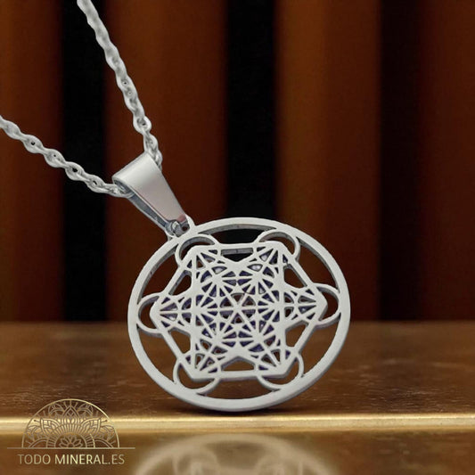 Collar Metratón Acero Inoxidable Con Cadena 40 Cms (Elije tono) TODOMINERAL