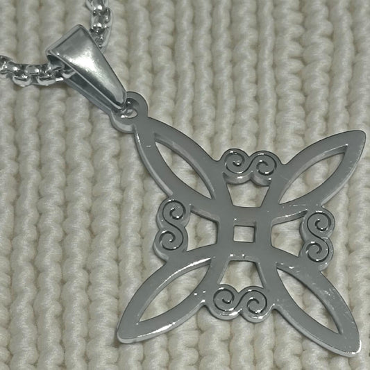 Collar Nudo De Bruja En Acero Inoxidable TODOMINERAL