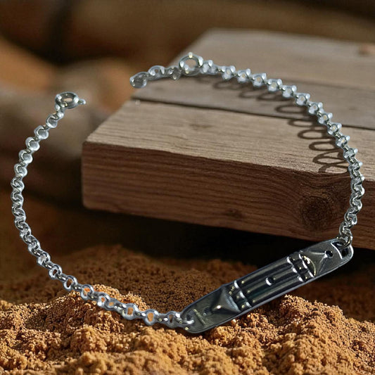 Pulsera Plata 925 Medalla Atlante 18 Cms TODOMINERAL