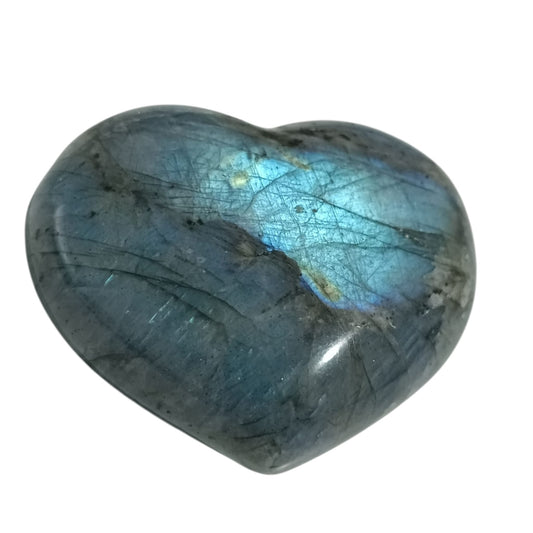 Pieza 140 gramos Labradorita En Forma De Corazón (pieza unica) 6 cms TODOMINERAL