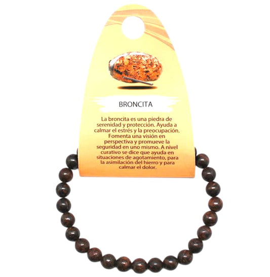 Pulsera Elastica Piedra Natural Broncita TODOMINERAL