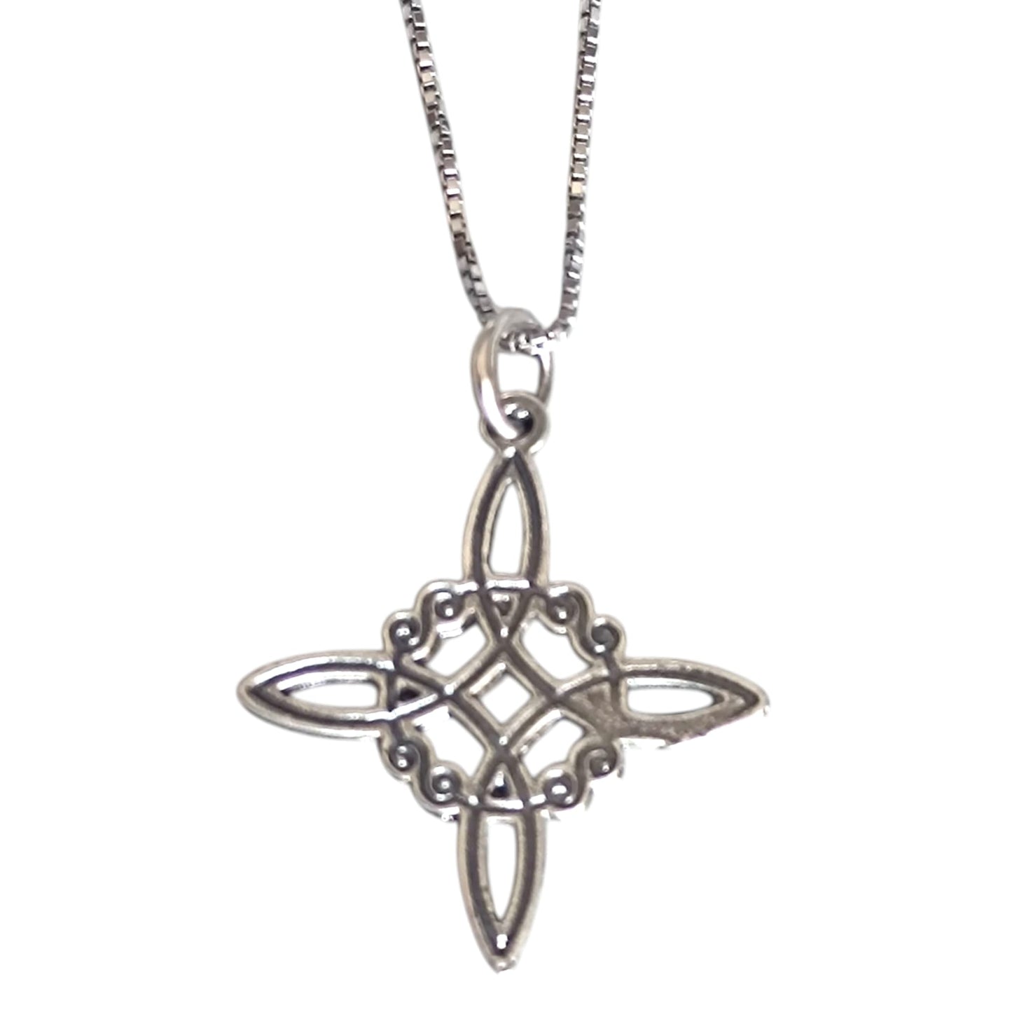 Collar Plata 925 Porteccion Nudo De Brujas 25 mm Con Cadena 45 Cms TODOMINERAL