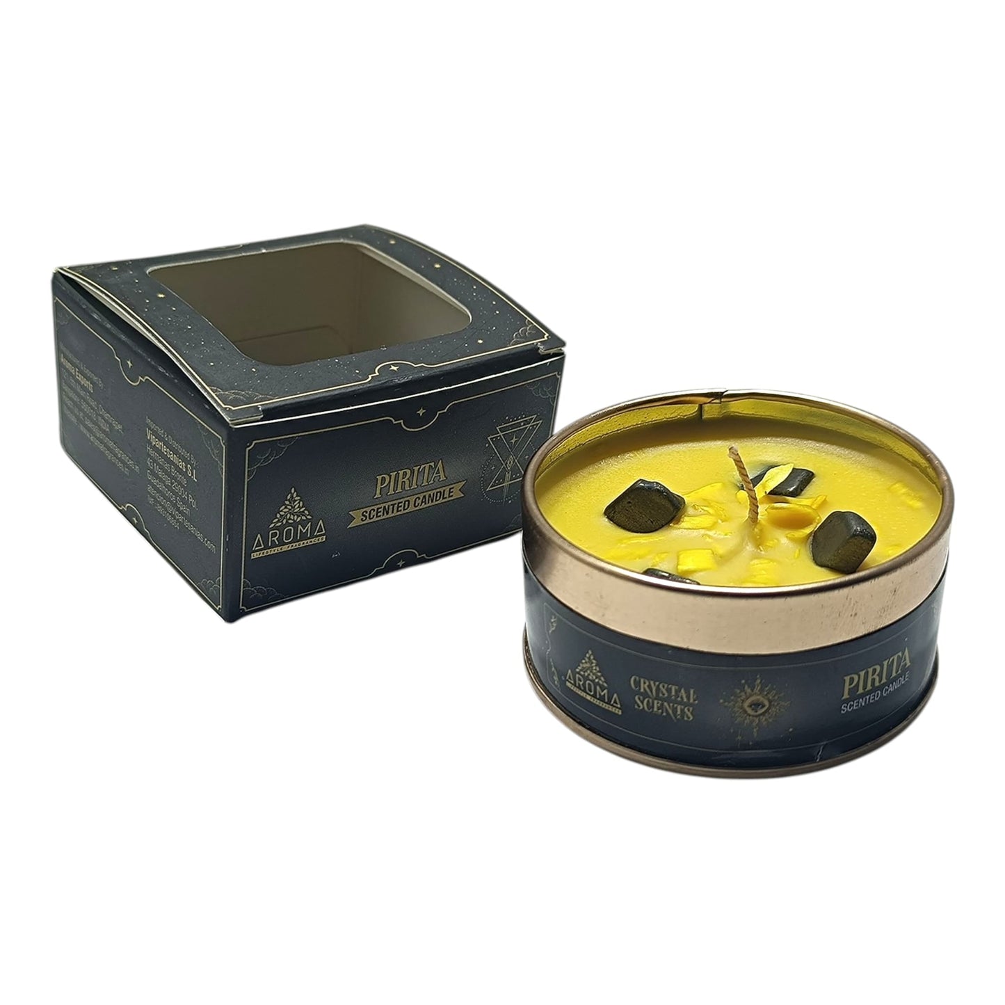 Vela Limon Aromatizada Con Mineral Pirita 6 Horas Duracion TODOMINERAL