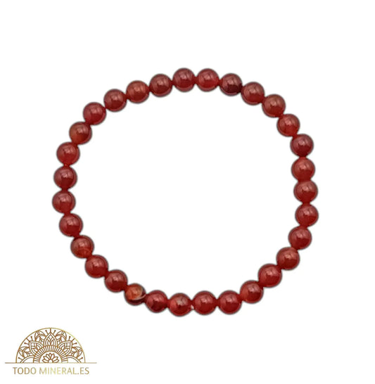 Pulsera Piedra Natural Carneola 6 mm - TODOMINERAL