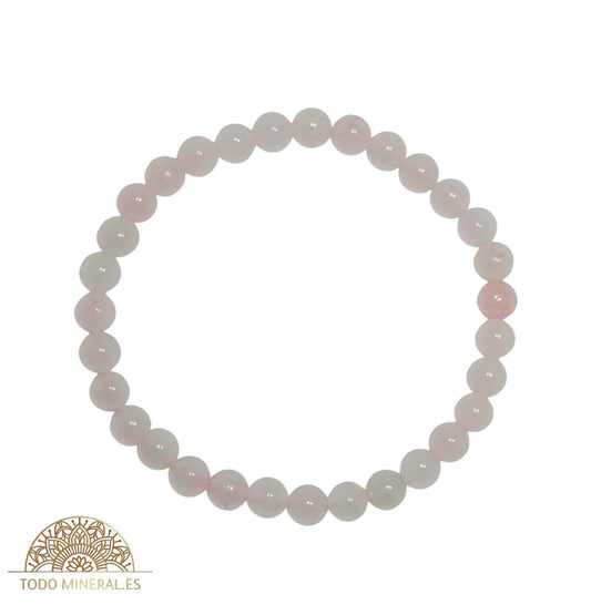 Pulsera Piedra Natural Cuarzo Rosa 6 mm - TODOMINERAL