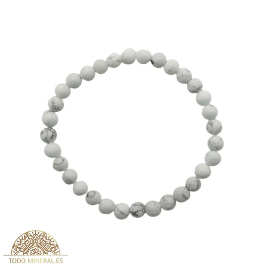 Pulsera Piedra Natural Howlite 6 mm - TODOMINERAL