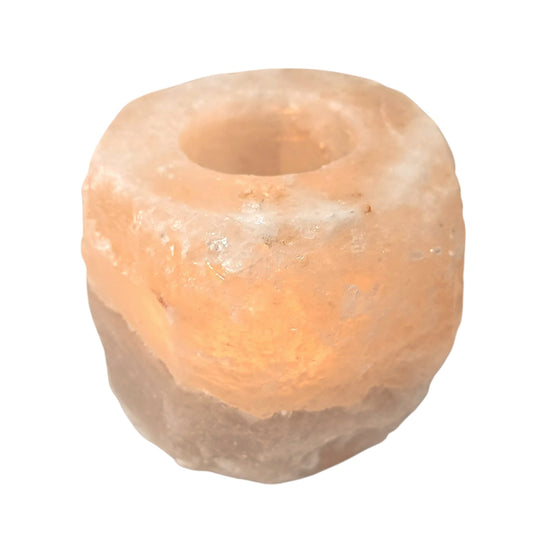 Portavela de Sal del Himalaya Natural 9 cm en Bruto LAMPARAS DE SAL