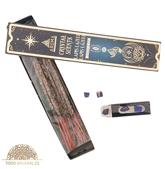 Paquete 20 Gramos De Incienso Marca Aroma Crystal Scents Lapis Lázuli - TODOMINERAL