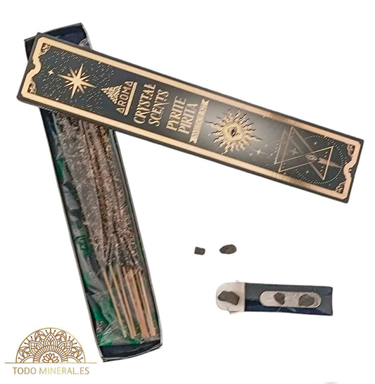 Paquete 20 Gramos De Incienso Marca Aroma Crystal Scents Pirita - TODOMINERAL