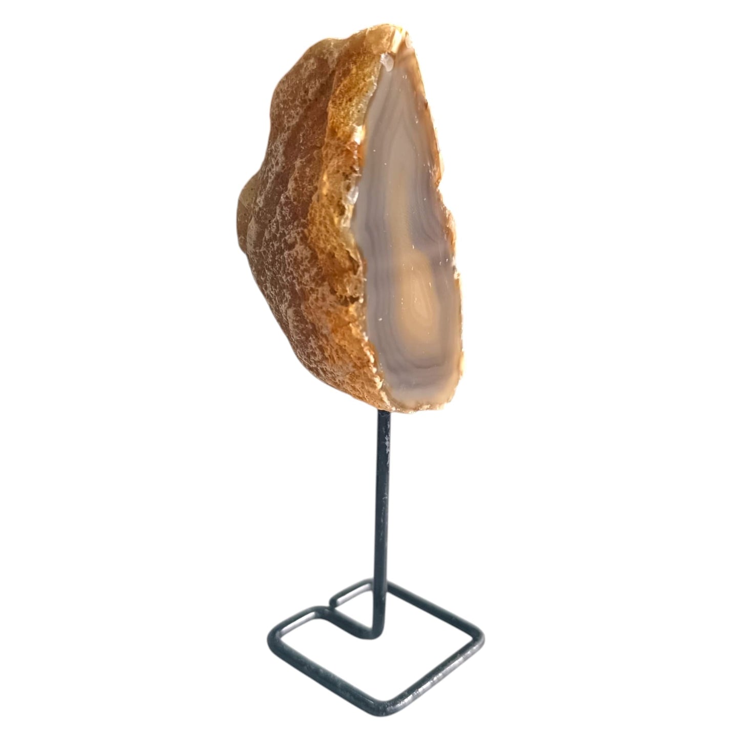 Piedra Natural Agata En Bruto Con Base De Metal Peso Altura 8 Cms Aprox ELIGE MODELO TODOMINERAL