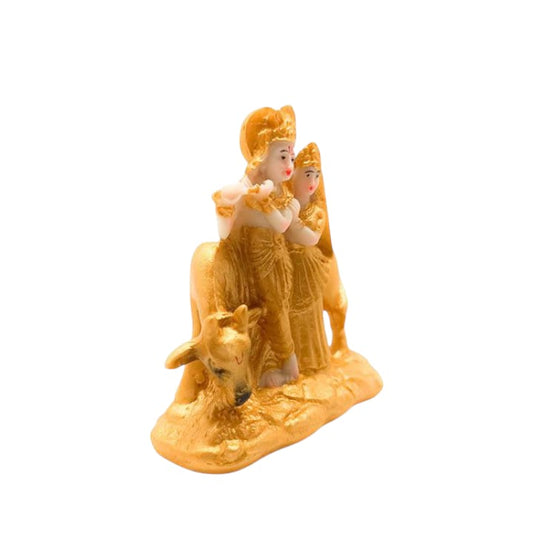 Figura En Resina Radha Y Krishna 9,5 X 9 Cms Aprox