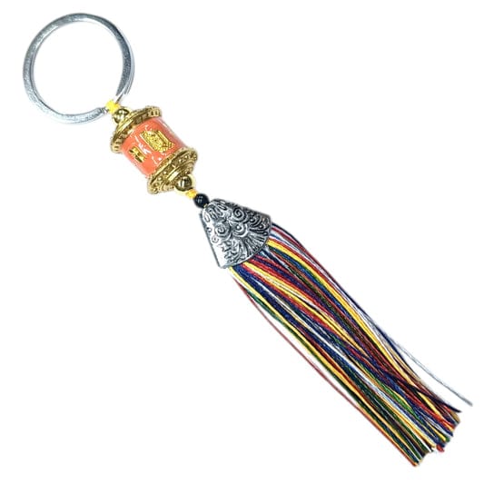Llavero Metal Rueda De Rezo Budista TODOMINERAL