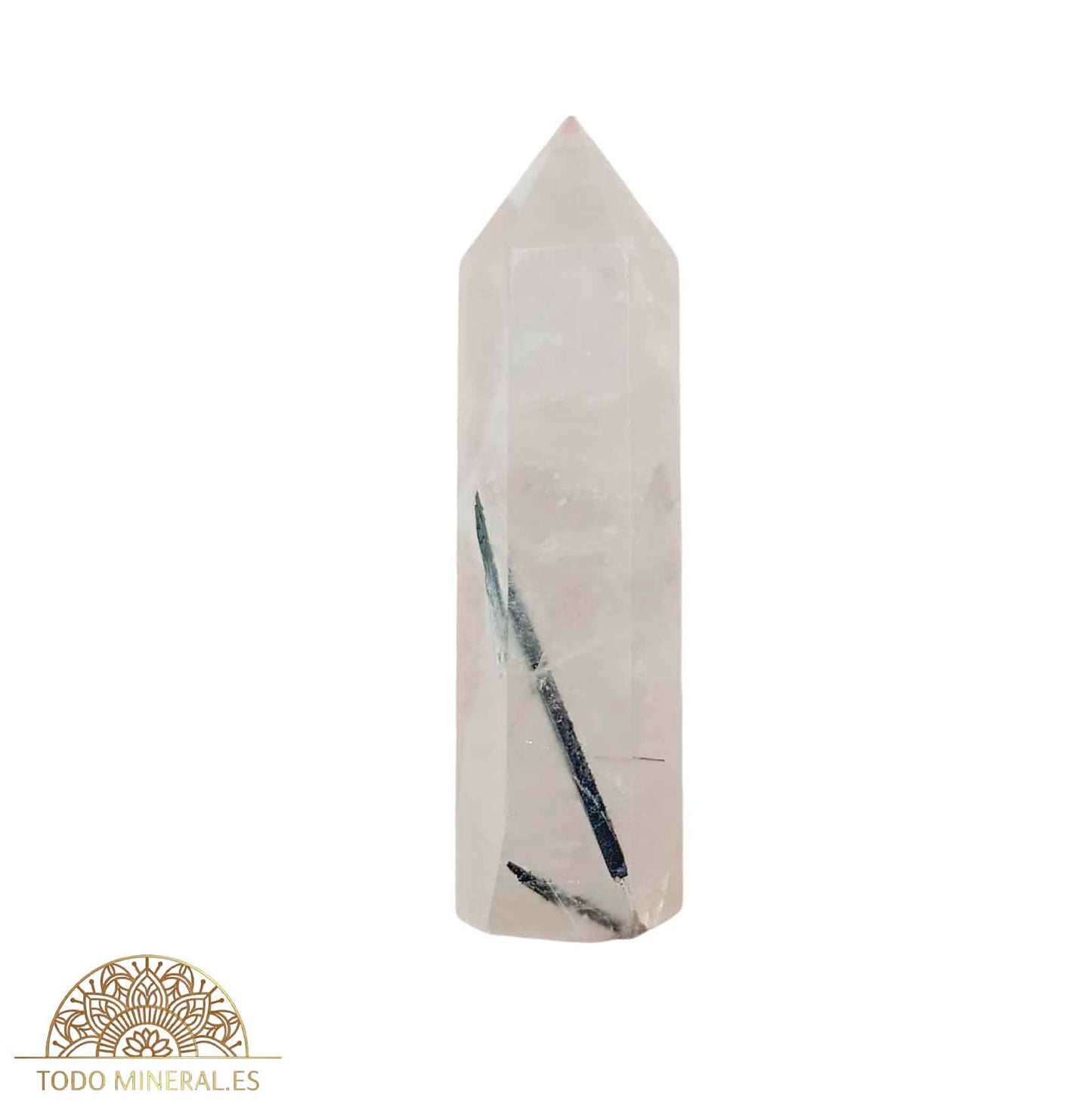 Obelisco Mineral Cuarzo Turmalinado 7 Cms Aprox 0,050 Gramos Aprox OBELISCO MINERAL