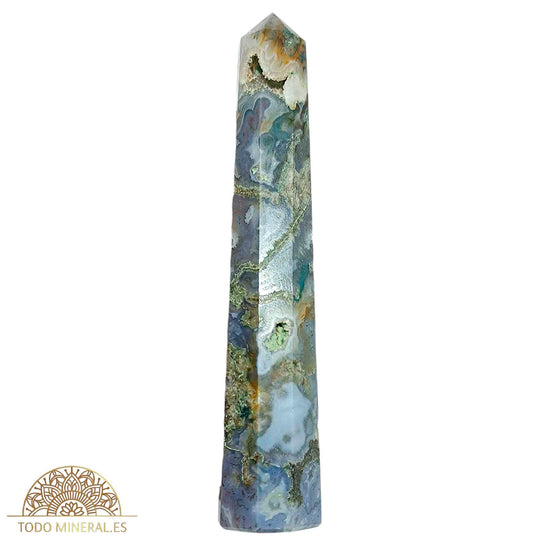 Obelisco Mineral Agata Musgo 12 Cms Aprox 0,096 Gramos Aprox OBELISCO MINERAL