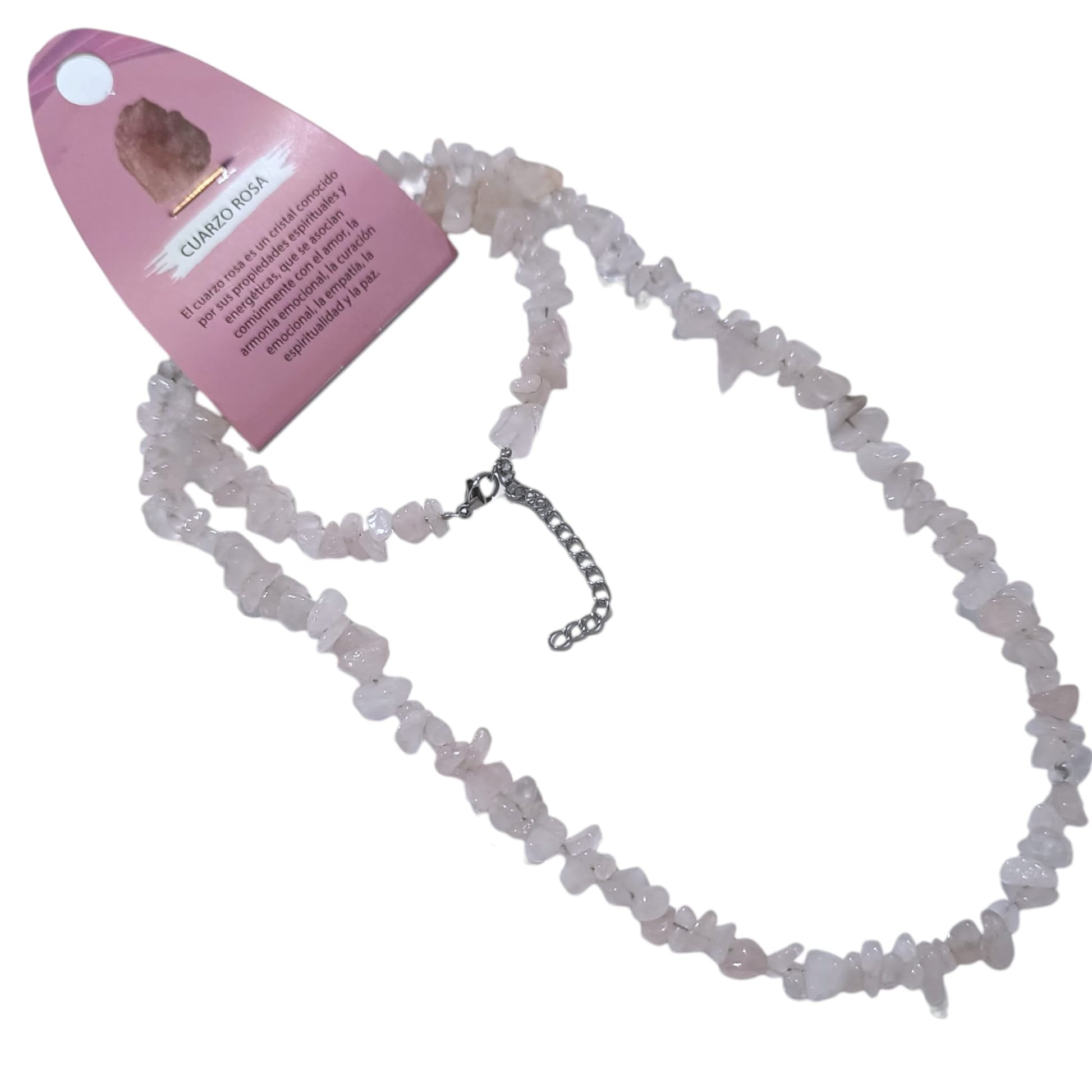 Juego Collar Y Pulseras Piedra Natural Irregular 40 Cms Cadena Extensión 5 cms Fabricado En Hilo Acero (ELIGE TU MINERAL) TODOMINERAL