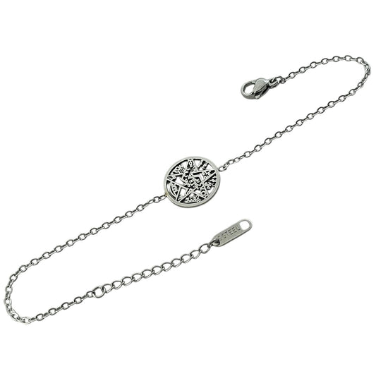 Pulsera Acero Proteccion Tetragramaton 18 Cms Aprox PULSERA ACERO