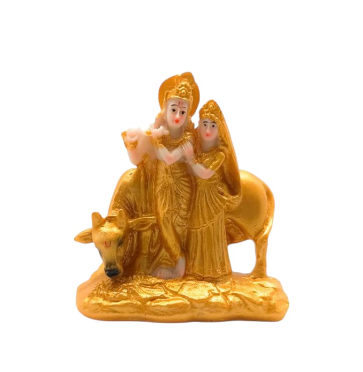 Figura En Resina Radha Y Krishna 9,5 X 9 Cms Aprox - TODOMINERAL