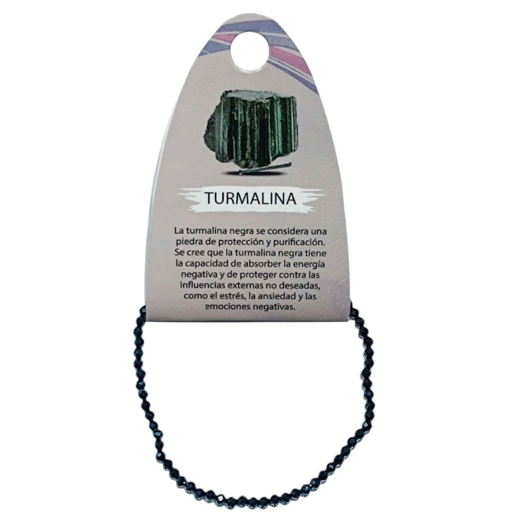 Pulsera Piedra Natural Turmalina ELIGE TAMAÑO Y MODELO PULSERAS MINERALES