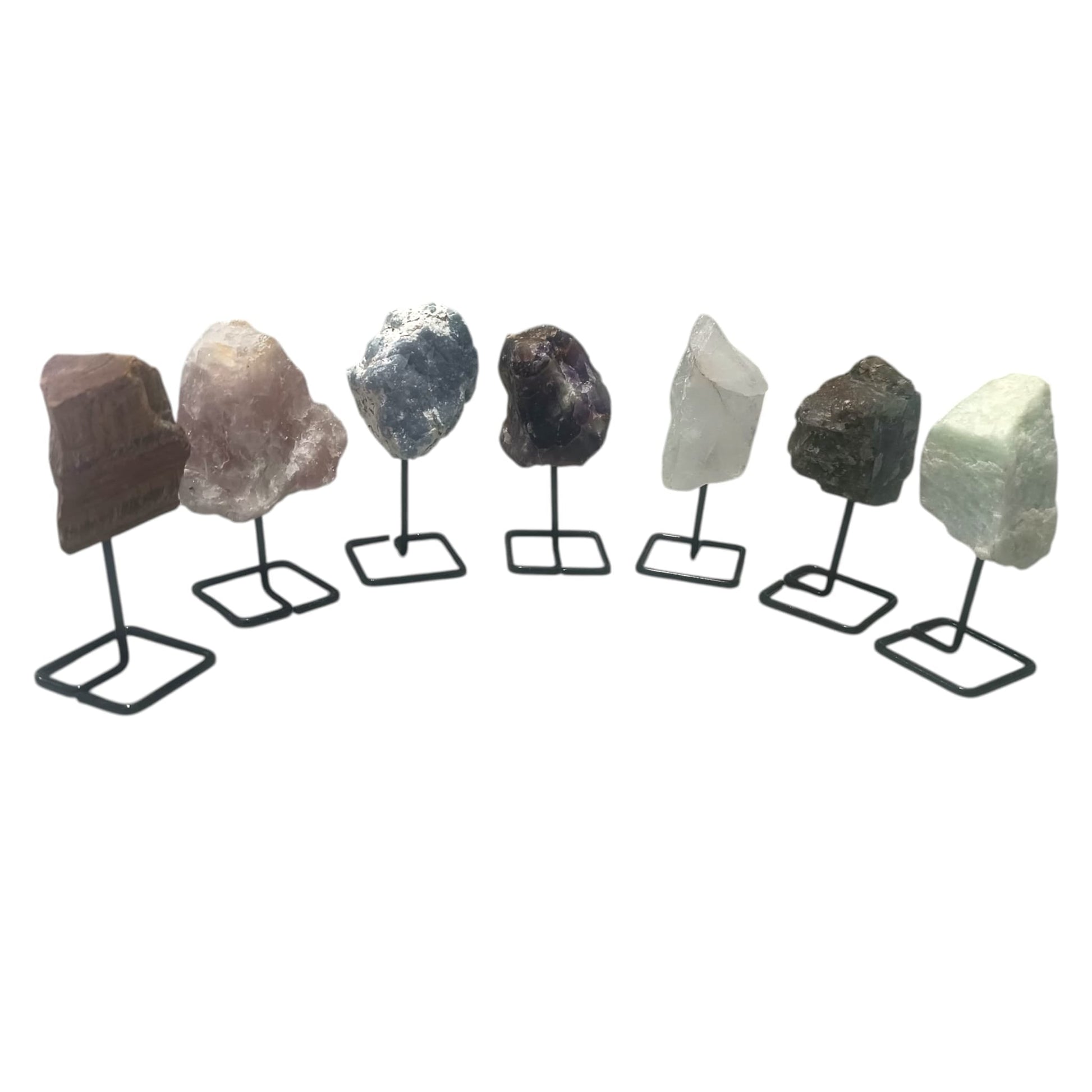 Piedra Natural En Bruto En Base Metal De 8 A 9 Cms Aprox (ELIGE LA TUYA) TODOMINERAL