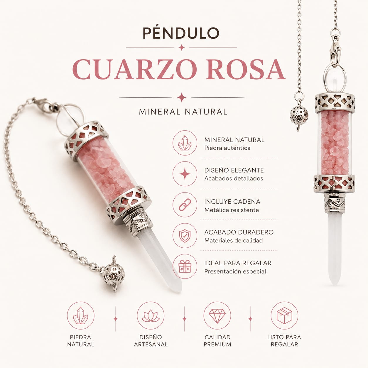 Pendulo Varita Mineral Elige Tu Piedra PENDULOS