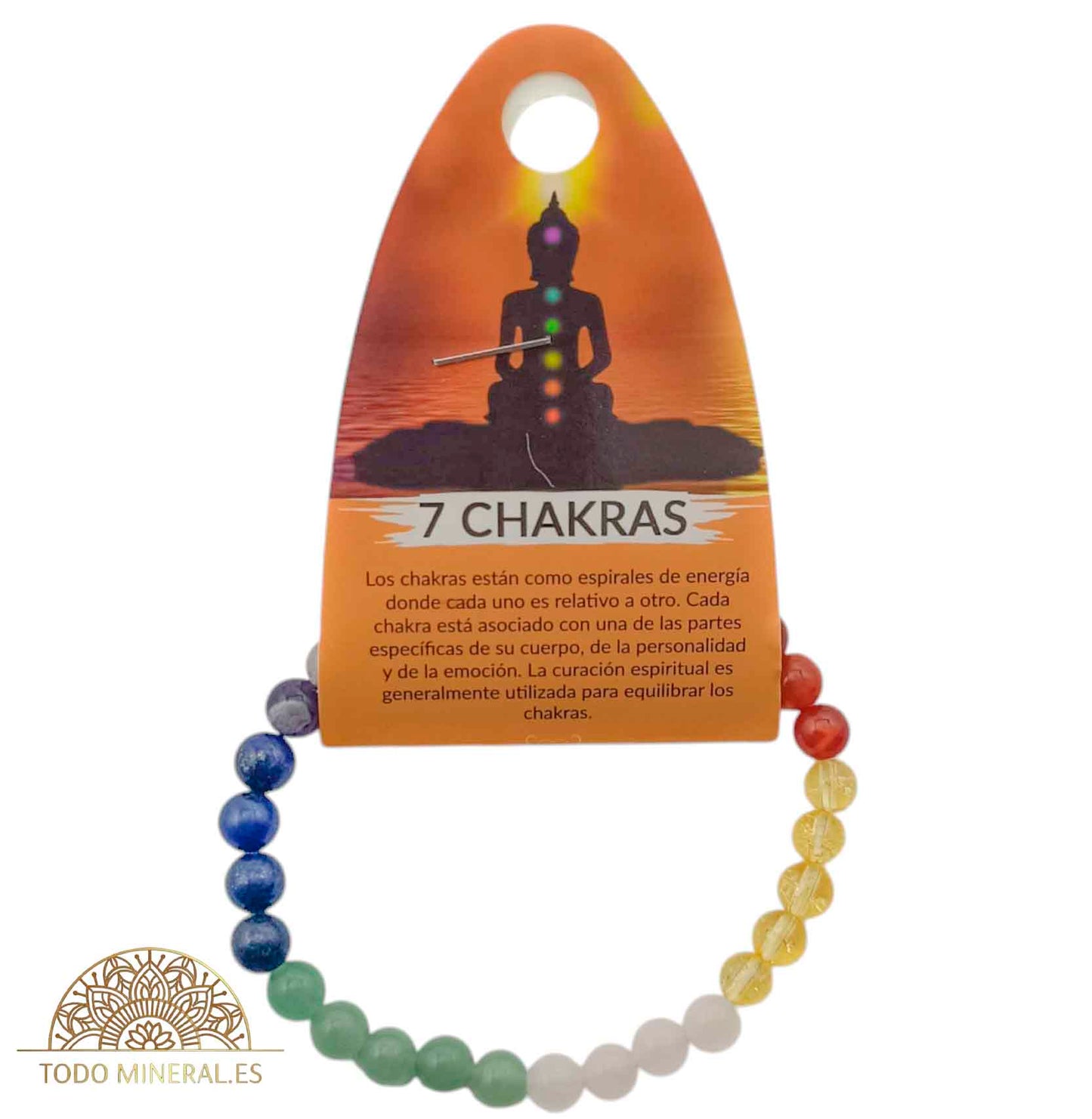 Pulsera Combinada 7 Chakras 6 mm - TODOMINERAL
