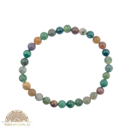 Pulsera Piedra Natural Ágata India 6 mm - TODOMINERAL