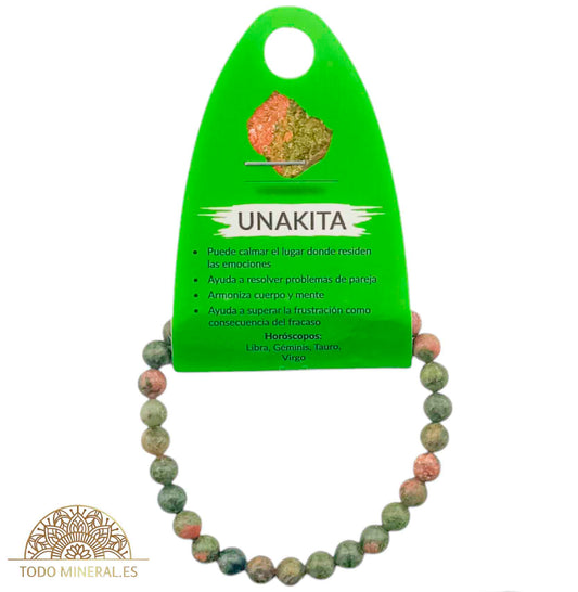 Pulsera Piedra Natural Unakita 6 mm - TODOMINERAL