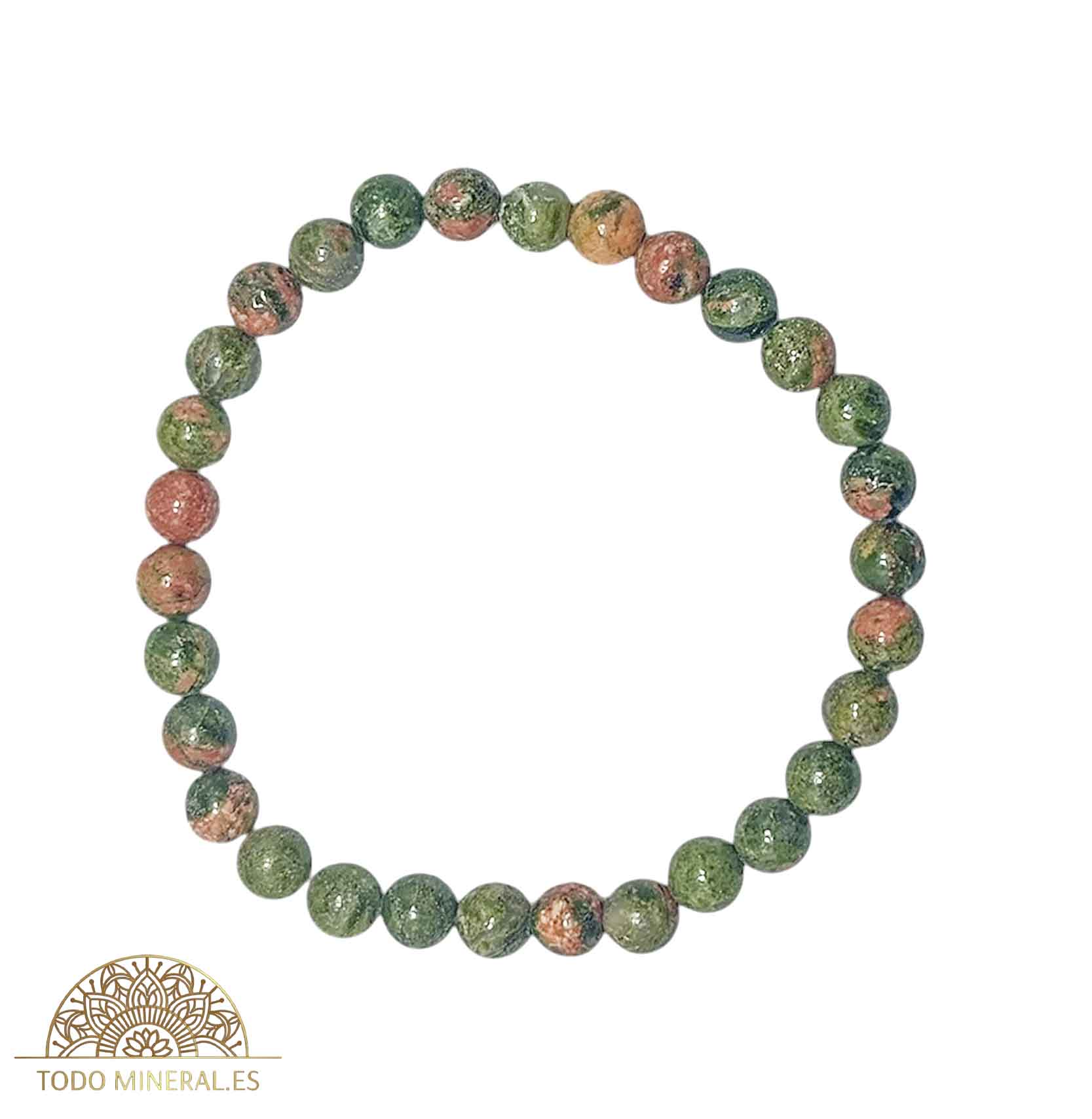 Pulsera Piedra Natural Unakita 6 mm - TODOMINERAL