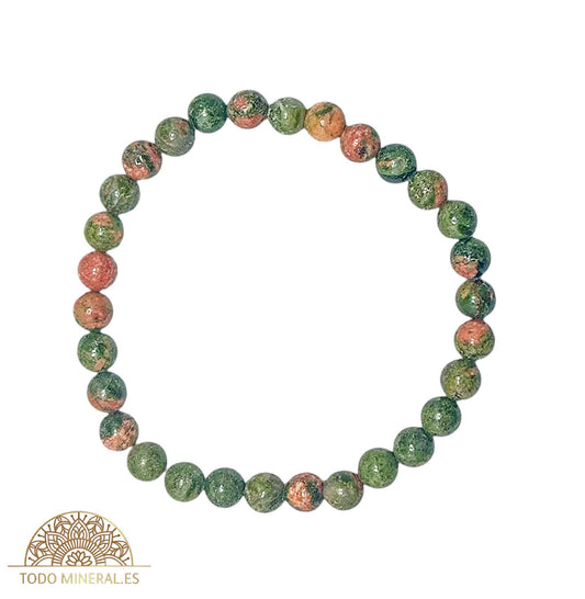 Pulsera Piedra Natural Unakita 6 mm - TODOMINERAL
