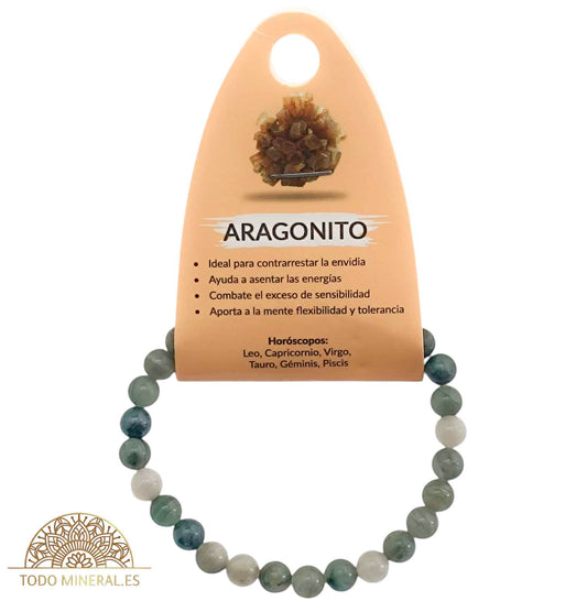Pulsera Piedra Natural Aragonito 6 mm - TODOMINERAL