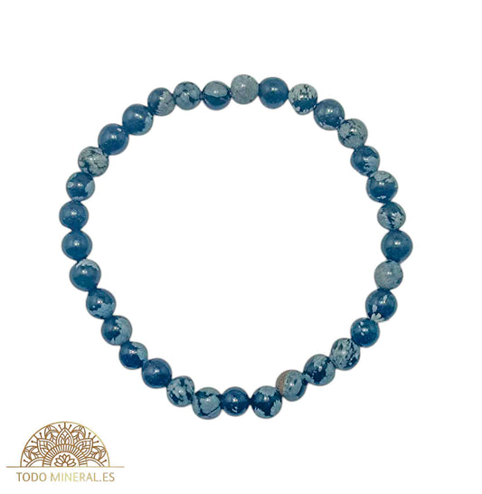 Pulsera Piedra Natural Obsidiana Nevada 6 mm - TODOMINERAL