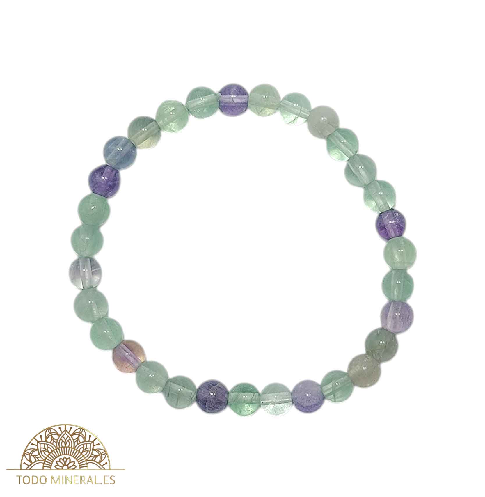 Pulsera Piedra Natural Fluorita 6 mm - TODOMINERAL