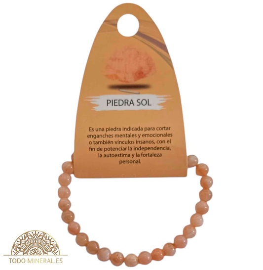 Pulsera Piedra Natural Piedra Sol 6 mm - TODOMINERAL
