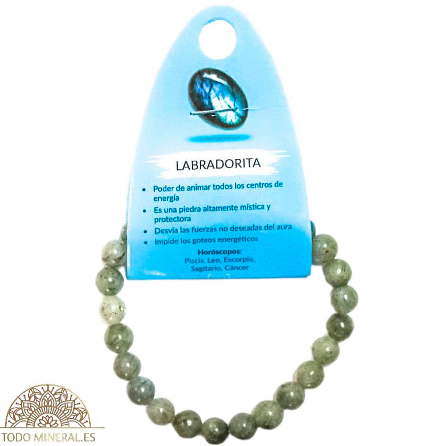 Pulsera Piedra Natural Labradorita 8 mm 3762622 PULSERAS MINERALES