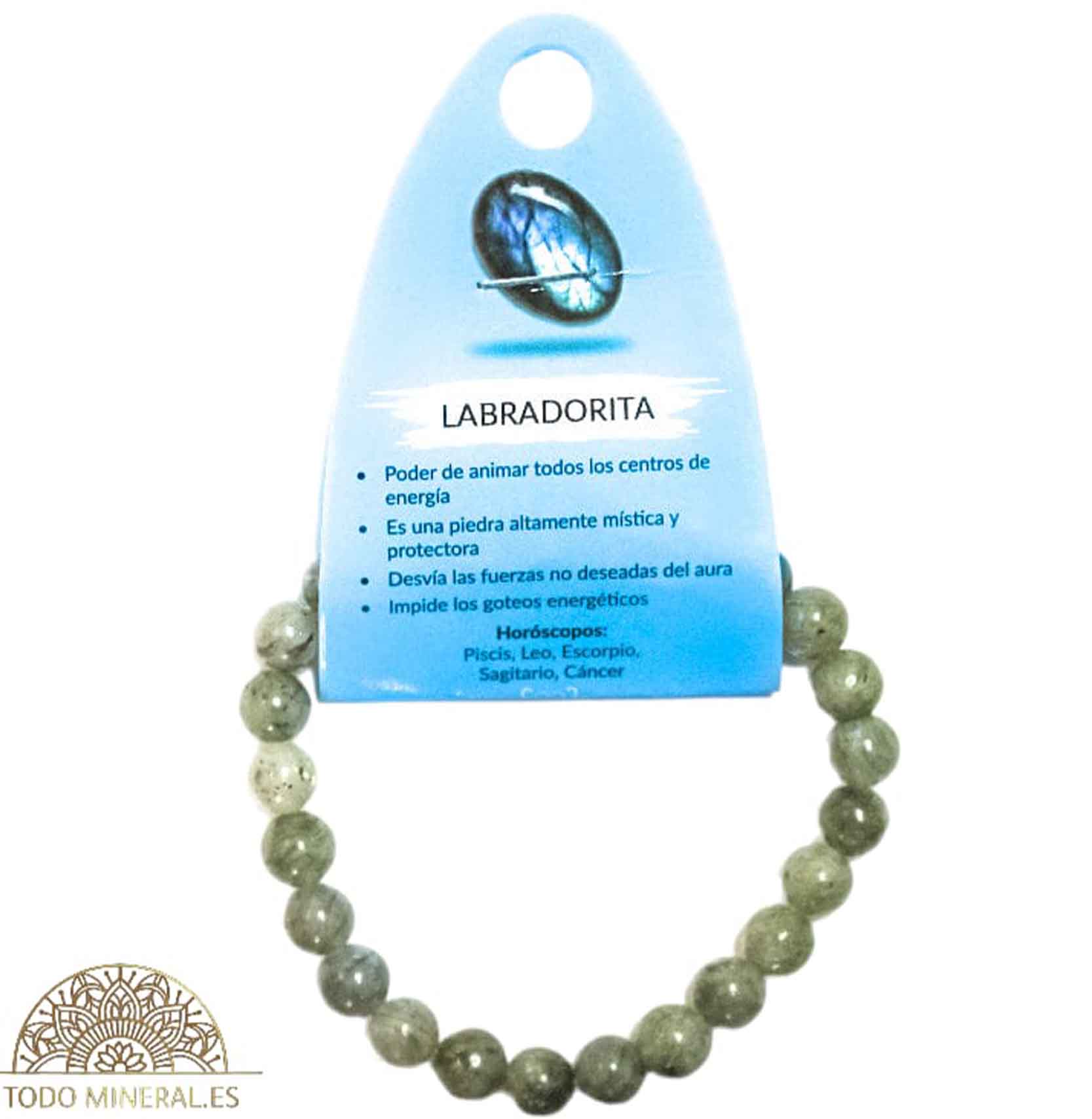 Pulsera Piedra Natural Labradorita 8 mm 3762622 PULSERAS MINERALES
