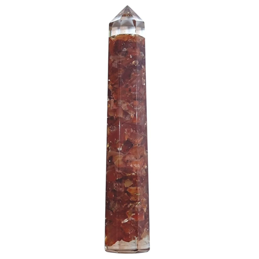 Obelisco Resina Orgonita Y Mineral 16 Cms Aprox OBELISCO MINERAL