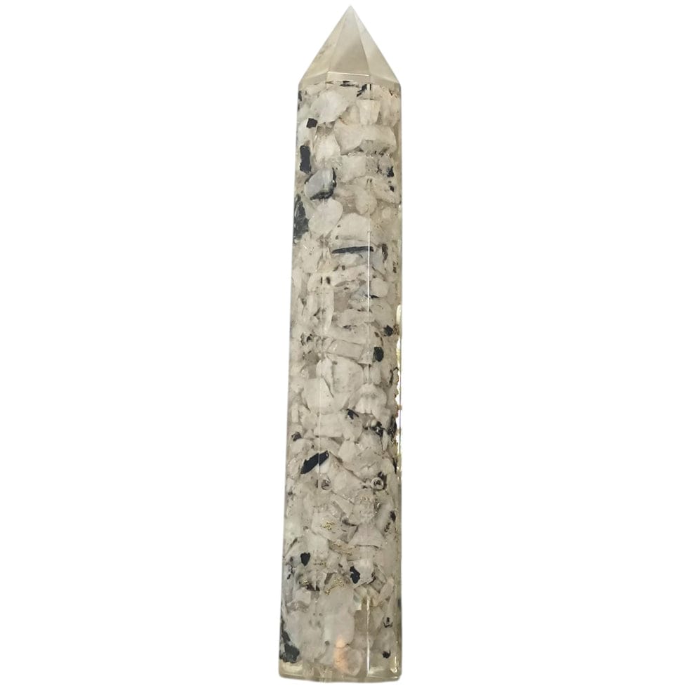Obelisco Resina Orgonita Y Mineral 16 Cms Aprox OBELISCO MINERAL