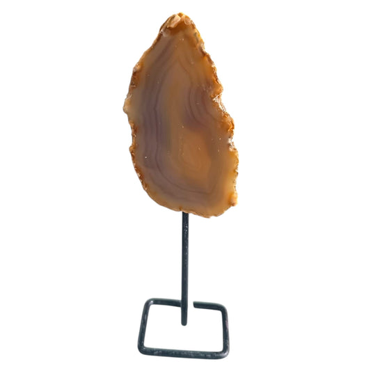 Piedra Natural Agata En Bruto Con Base De Metal Peso Altura 8 Cms Aprox  ELIGE MODELO TODOMINERAL