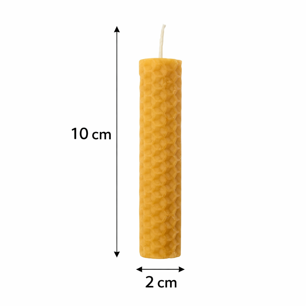 Vela de Miel Natural 🕯️ | Elige Tamaño | Unidad o Pack de 6 | Aroma Suave y Decoración Hogar VELAS DE MIEL