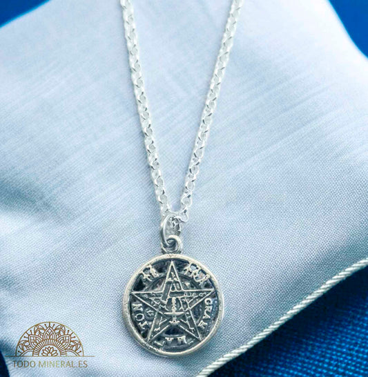 Colgante Tetragramaton Con Cadena Plata 925 TODOMINERAL