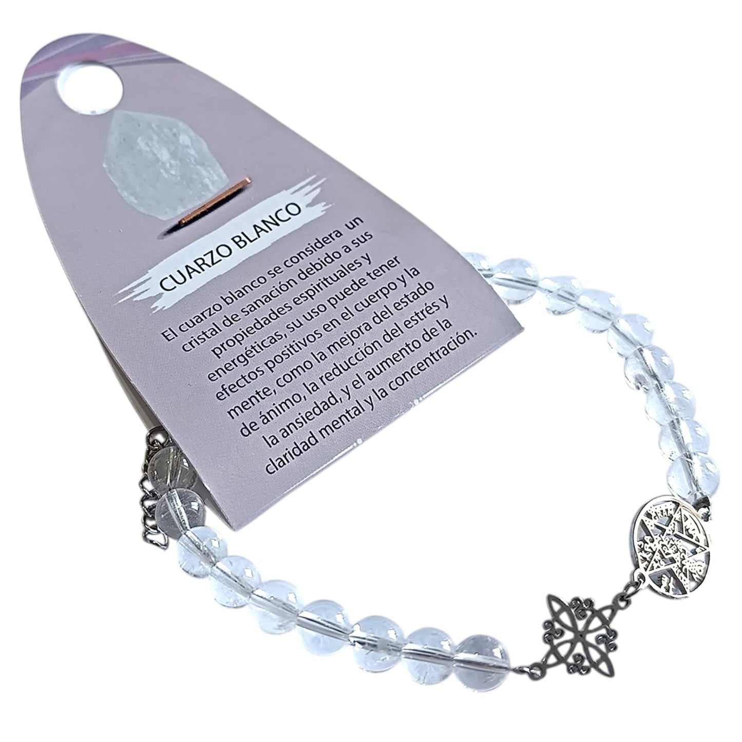 Pulsera Acero Doble Protección Tetragramaton Nudo De Bruja Y Piedra Turmalina Facetada O Cianita Azul PULSERA ACERO